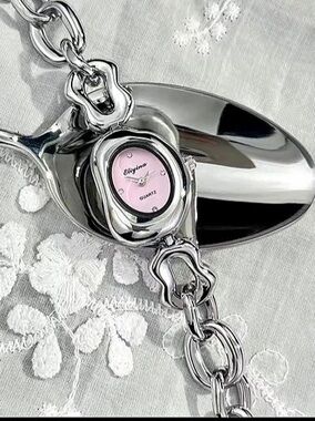 New Eliyina Silver-Tone Charm Bracelet Watch